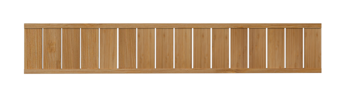 16" High x 95" Front Wall for Lounge Bench with Cut Off Corners