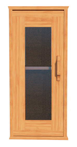 2 Meter Sauna Door with Frame & Hinges on LEFT