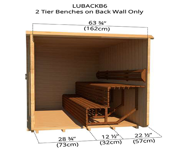 2 Tier Benches on Back Wall Only 3
