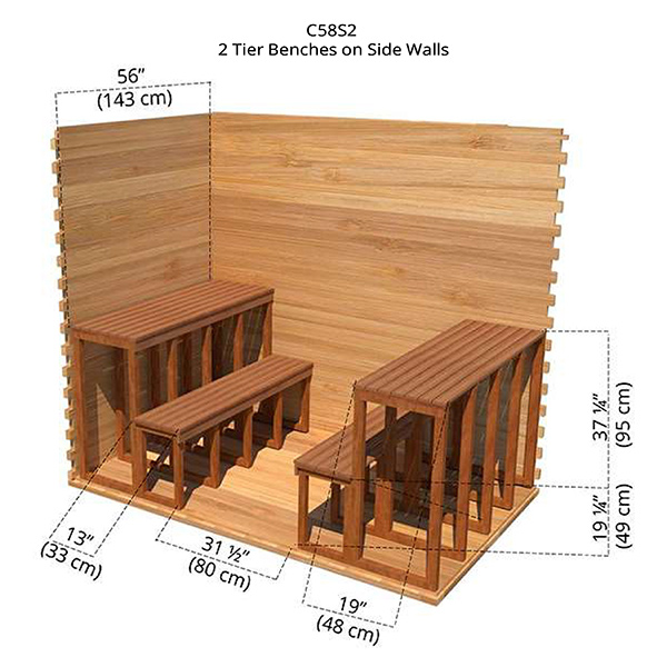 2 Tier Benches on Side Walls
