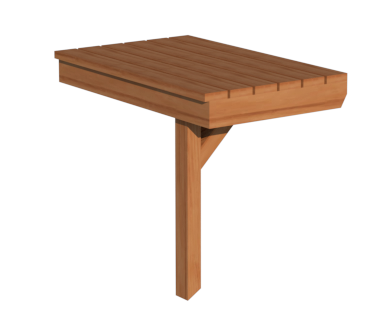 26-1/4" (60cm) Porch Seat W/ Supports