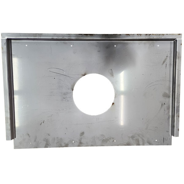 30"x20" Stainless Outside Shield for Siding (with Hole)