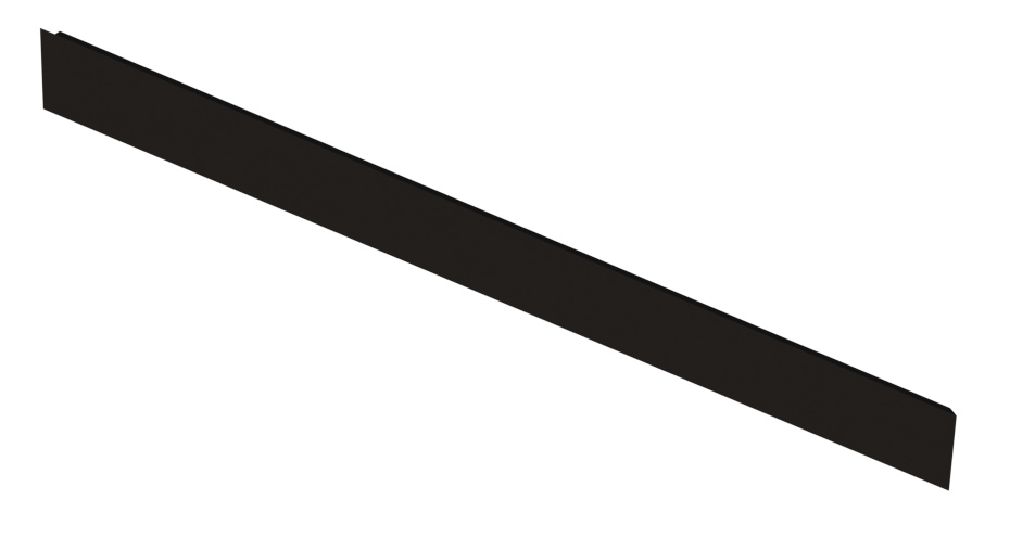 41" Black Metal Gable End Trim (Angle cut both ends) RIGHT SIDE