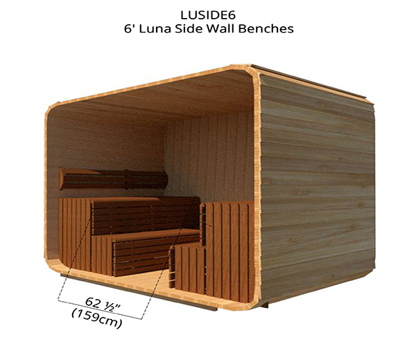 6' Luna Side Wall Benches 3