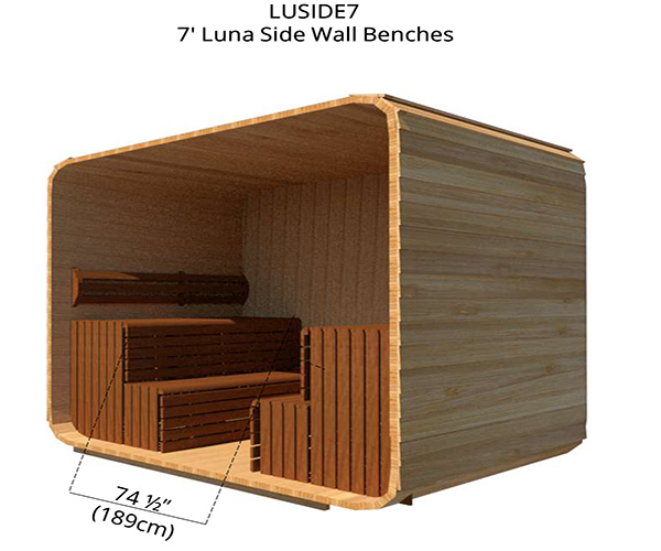 7' Luna Side Wall Benches 3