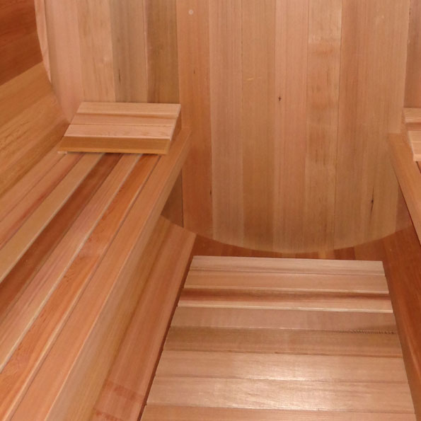 7'x7' (214x214cm) Panoramic Sauna - Clear Cedar 6