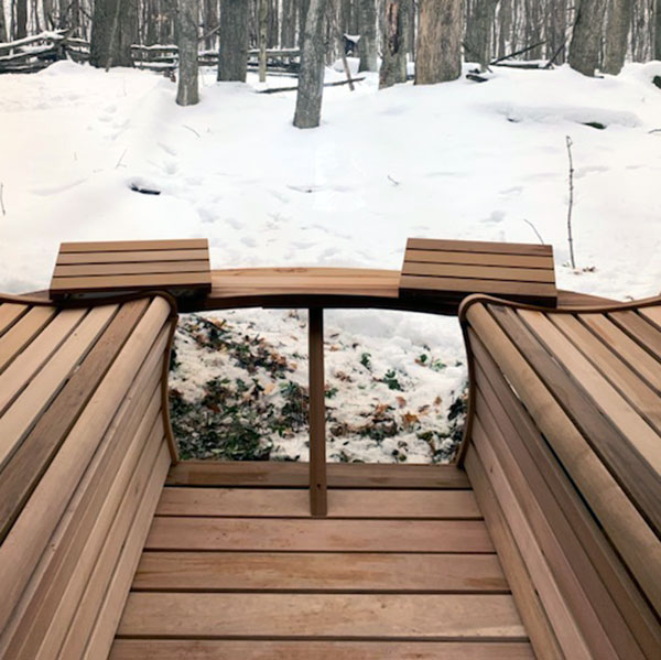 7'x7' (214x214cm) Panoramic Sauna - Clear Cedar 7