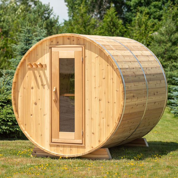 7'x7' (214x214cm) Panoramic Sauna - Knotty Cedar 2