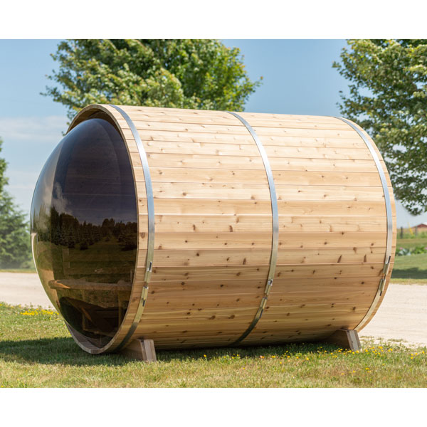 7'x7' (214x214cm) Panoramic Sauna - Knotty Cedar 4