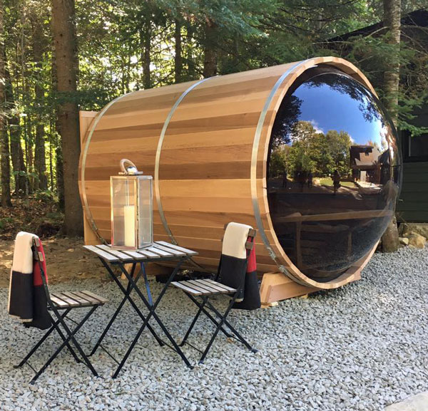 7'x8' (214x244cm) Panoramic Sauna -Clear Cedar 1