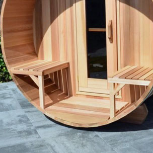 7'x8' (214x244cm) Panoramic Sauna with Porch-Clear Cedar 11