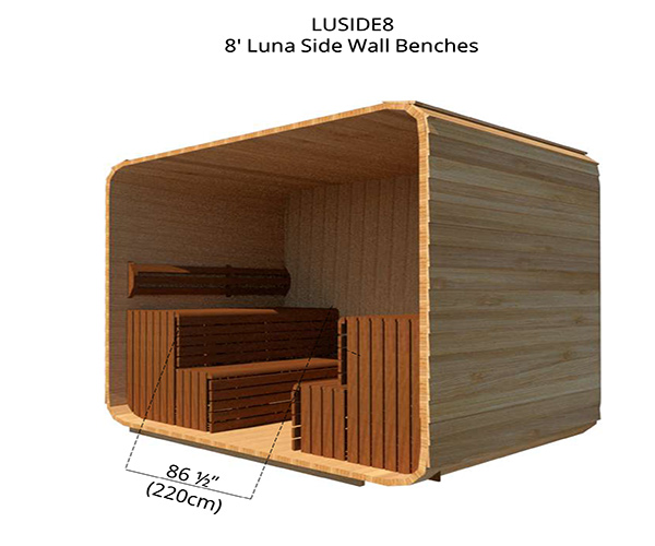 8' Luna Side Wall Benches 3