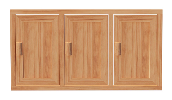 Front Cabinet Panel with 3 Pre-hung Doors