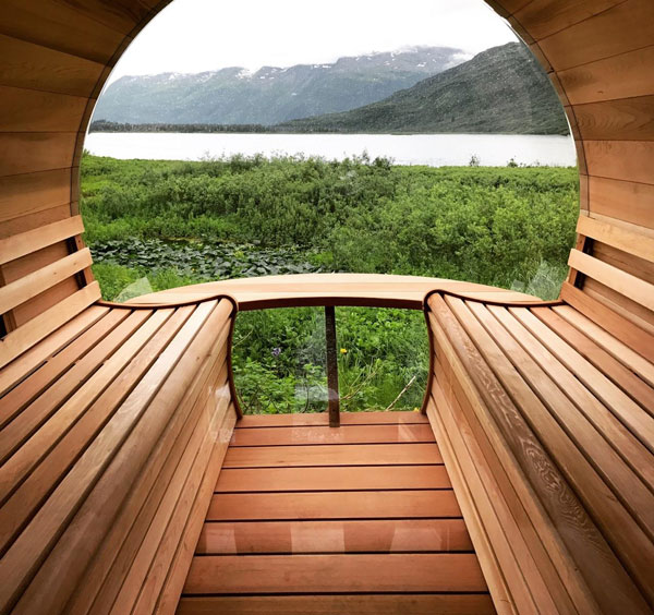 Signature Sauna Benches - 7x6 Panoramic Full Length