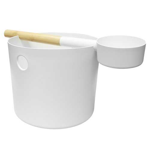 White Kolo Bucket with Ladle/Handle in Box
