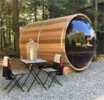 7'x8' (214x244cm) Panoramic Sauna -Clear Cedar